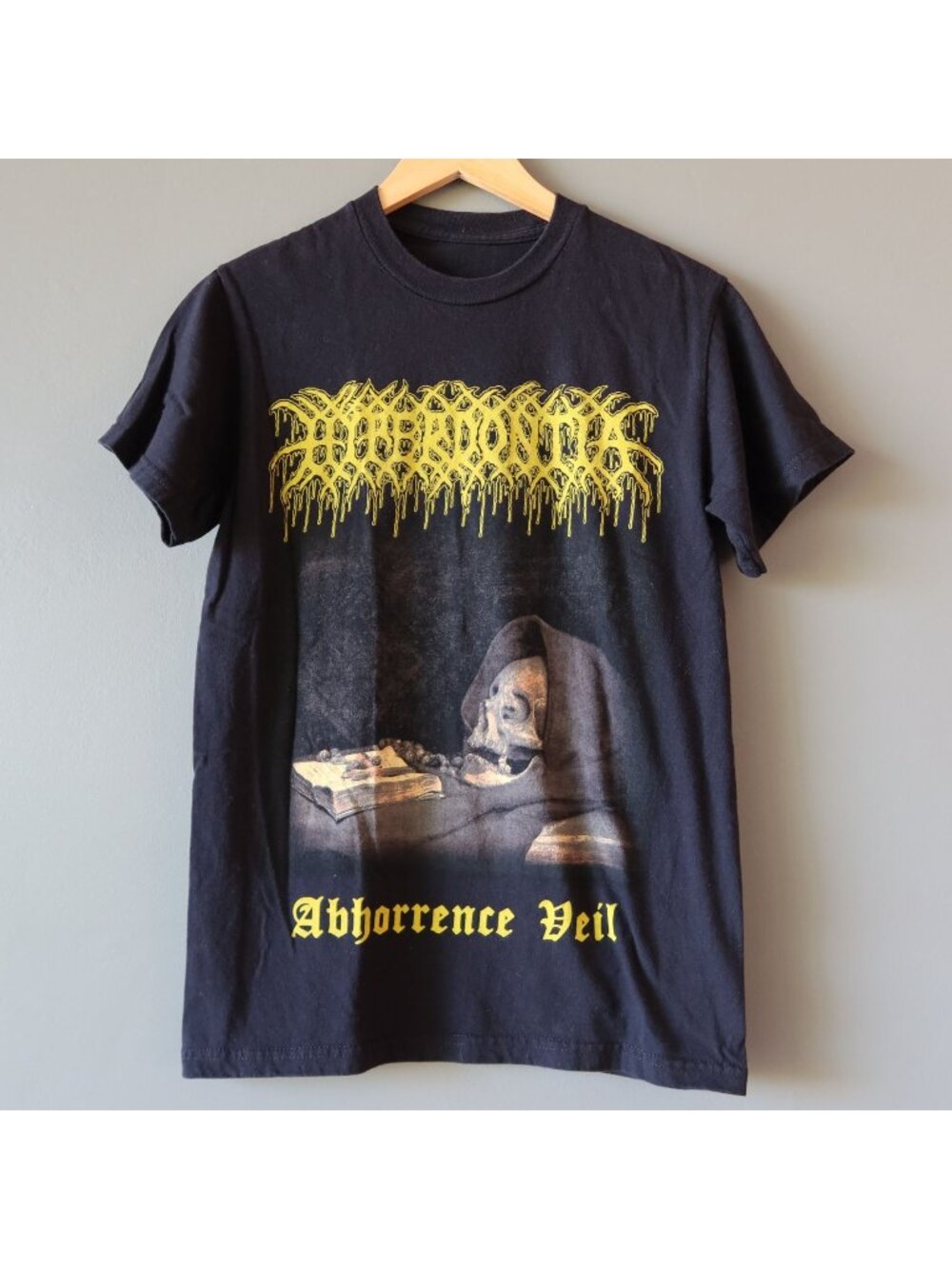 Hyperdontia Abhorrence Veil Death Metal Band T-Shirt Black Mens S